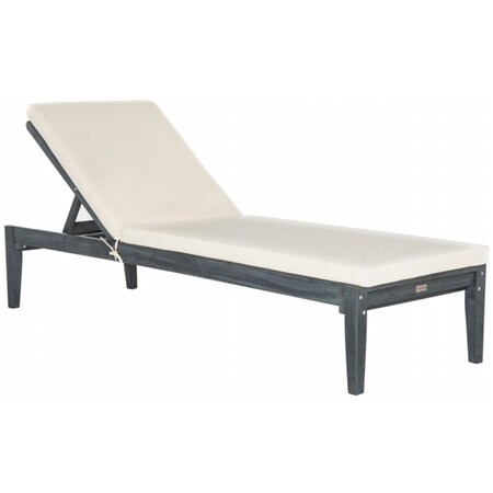 Safavieh Azusa Sunlounger- Ash Grey and Beige - 13 x 74.4 x 23.6 in. PAT6729B